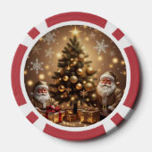 "Mattiertes Winterwunderland" Pokerchips (Rückseite)