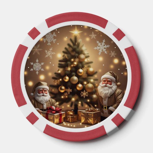 "Mattiertes Winterwunderland" Pokerchips (Rückseite)