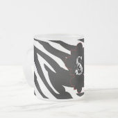 Mattiertes Zebra-Glas-Kaffee-Tasse Cup Mattglastasse (Vorderseite Links)