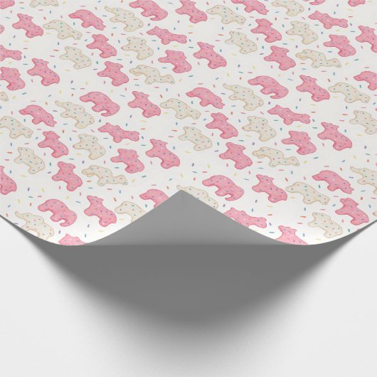 Mattiertes Zirkus-Tierkochen Geschenkpapier (Ecke)