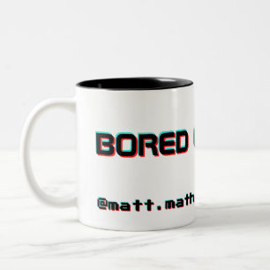 Mattmath Bored Engineer TikTok-Tasse Zweifarbige Tasse