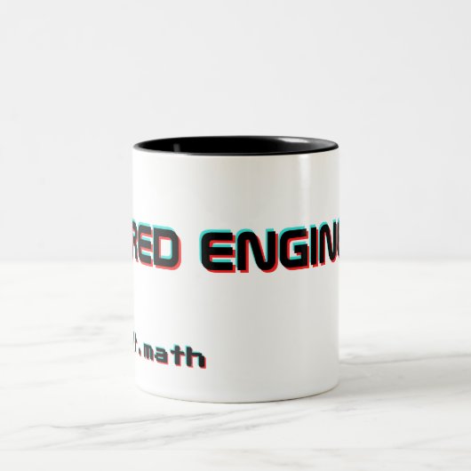 Mattmath Bored Engineer TikTok-Tasse Zweifarbige Tasse (Mittel)