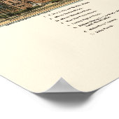 Mattoon, IL Panorama Karte - 1884 Poster (Ecke)