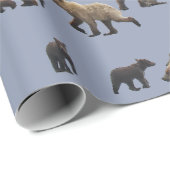 MattPackpapier, 30" x 6' mit Grizzlybären Geschenkpapier (Rolleneckpunkt)