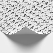 MattPackpapier, 30" x 6' SKELETT Geschenkpapier (Ecke)