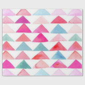 MattPackpapier, Pastell-Aquarell Dreiecke Geschenkpapier (Flach)