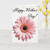 Mattrosa Floralkarte Karte (Gelbe Blume)
