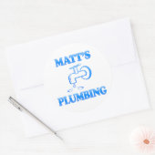 Matts Klempnerarbeit Runder Aufkleber (Umschlag)