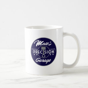 Matts Präzisions-Garagen-Standard-Logo Kaffeetasse