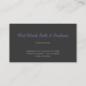 Mattschwarz-frisiertes Auto Visitenkarte (Rückseite)