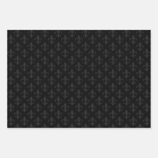 Mattschwarz Geschenkpapier Set (Vorderseite 3)