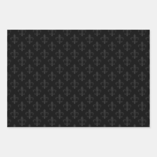 Mattschwarz Geschenkpapier Set (Vorderseite)