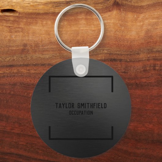 Mattschwarz Schlüsselanhänger (Vorderseite)
