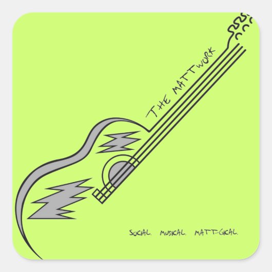 Mattwork Square Sticker (Vorderseite)