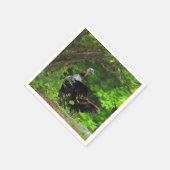 Mature Male Wild Turkey - Erntedank Serviette (Ecke)