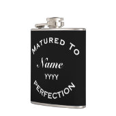 Matured To Perfection Personalised Birthday Gift Flachmann (Links)