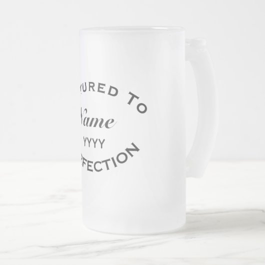 Matured To Perfection Personalised Birthday Gift Mattglas Bierglas (VorderseiteRechts)