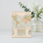 Matured World Map 28 Postkarte (Stehend Vorderseite)