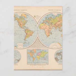 Matured World Map 28 Postkarte