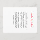 Matushka Olga of Alaska Prayer Card Postkarte (Rückseite)