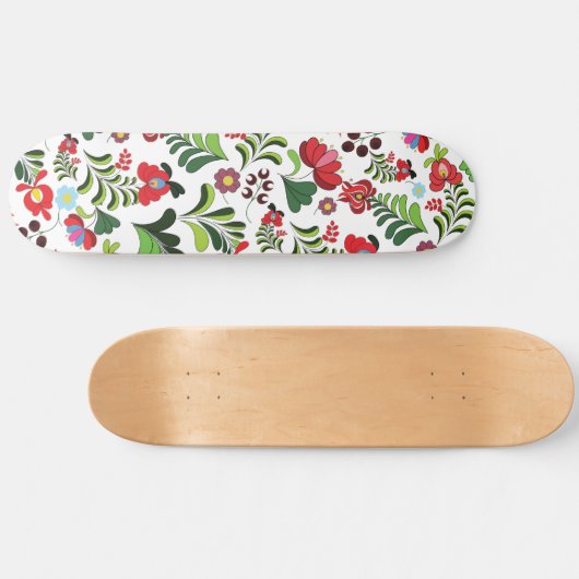 Matyo Floral Pattern Skateboard (Horizontal)