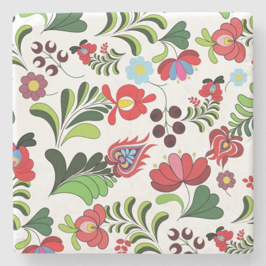 Matyo-Stickerei Steinuntersetzer (Vorderseite)