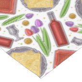 Matzah Flatbread und Wein Tischdecke (Schrägansicht)