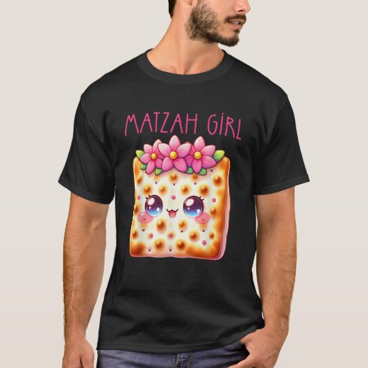Matzah Girl Happy Passover Jewish Pesach Seder Afi T-Shirt (Vorderseite)
