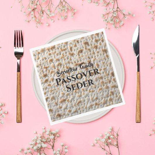 Matzah Jewish Family Passover Seder Serviette