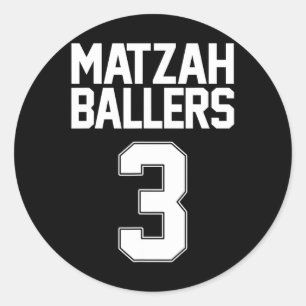 Matzah Ller 3 Lustige jüdische Sketll Team Matzo Runder Aufkleber
