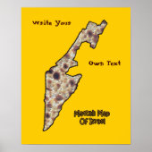 Matzah Map Israel - Schreiben Sie Ihren eigenen Te Poster (Vorne)