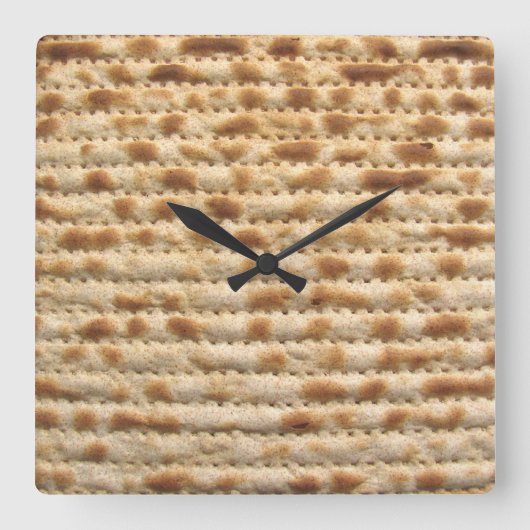 Matzah Quadratische Wanduhr (Vorderseite)