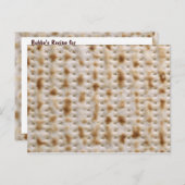 MATZAH RECIPE CARD POSTKARTE (Vorne/Hinten)