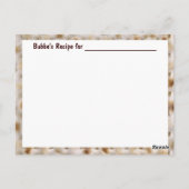 MATZAH RECIPE CARD POSTKARTE (Rückseite)