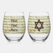 Matzah Weinglas Ohne Stiel (Rückseite)