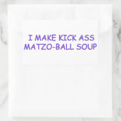MATZO-BALL-MASTER RECHTECKIGER AUFKLEBER (Tasche)