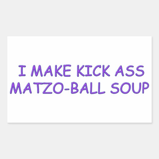 MATZO-BALL-MASTER RECHTECKIGER AUFKLEBER (Vorderseite)