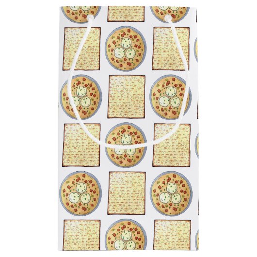 Matzo Ball Soup Matzah Flatbread Pessach Küche Kleine Geschenktüte (Rückseite)