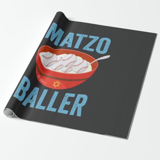 Matzo Baller Funny Baseball Hanukkah Holiday Gesch Geschenkpapier (Ungerollt)