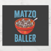 Matzo Baller Funny Football Hanukkah Rugby Geschen Bierflaschenetikett (Einzelnes Label)