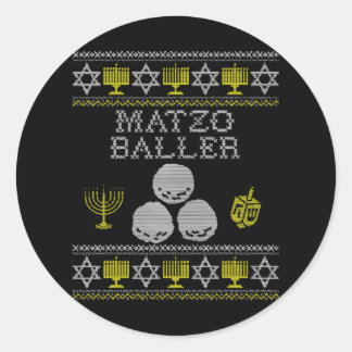 Matzo Baller Funny Hanukkah's Matzah Balls Runder Aufkleber