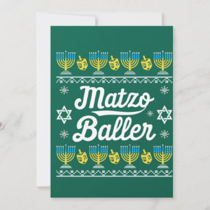 Matzo Baller Long Sleeve Funny Hanukkah Geschenke Einladung