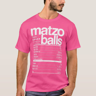 Matzo Balls ernährungswissenschaftliche Fakten Jüd T-Shirt
