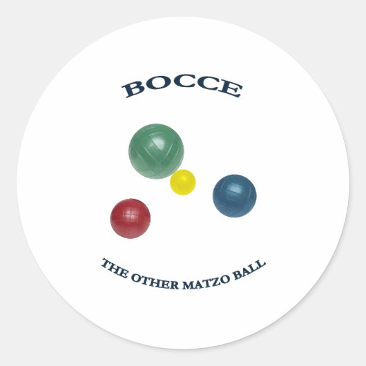 Matzo Bocce Ball Runder Aufkleber (Vorderseite)