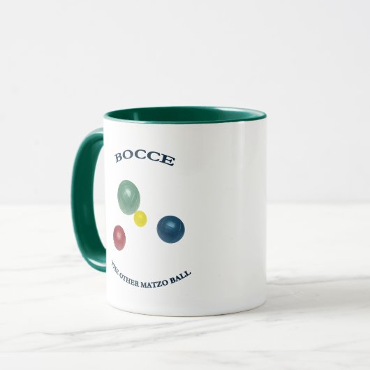 Matzo Bocce Ball Tasse (Vorderseite Links)