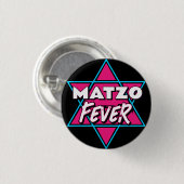 Matzo Fieber Blau Rosa 70er Disco Star jüdisch Button (Vorne & Hinten)