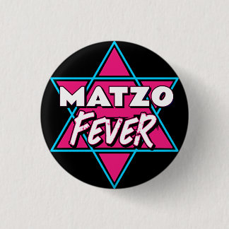 Matzo Fieber Blau Rosa 70er Disco Star jüdisch Button