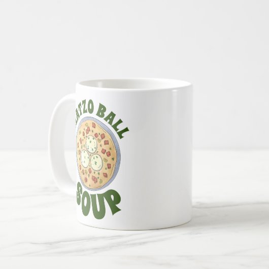 Matzo Matzah Ball Soup Jüdische Küche Pessach Kaffeetasse (Vorderseite Links)