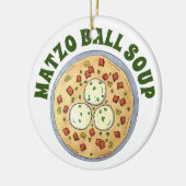 Matzo Matzah Ball Soup Jüdische Küche Pessach Keramik Ornament (Links)