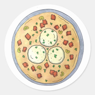 Matzo Matzah Ball Soup Jüdische Küche Pessach Runder Aufkleber